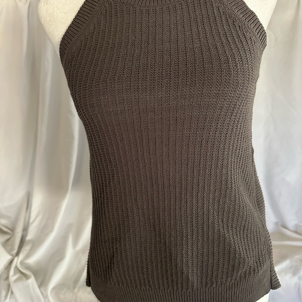 Elegant Brown Knit Women's Top